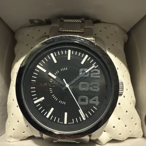 Diesel schwarzes Zifferblatt Edelstahl Herrenuhr DZ1370 - Bild 1 von 9