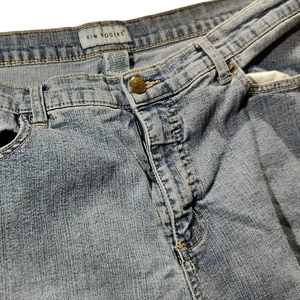 Pantalones de mezclilla Kim Rogers capris bordados bolsillos traseros cinco bolsillos para mujer 16 - Imagen 1 de 10