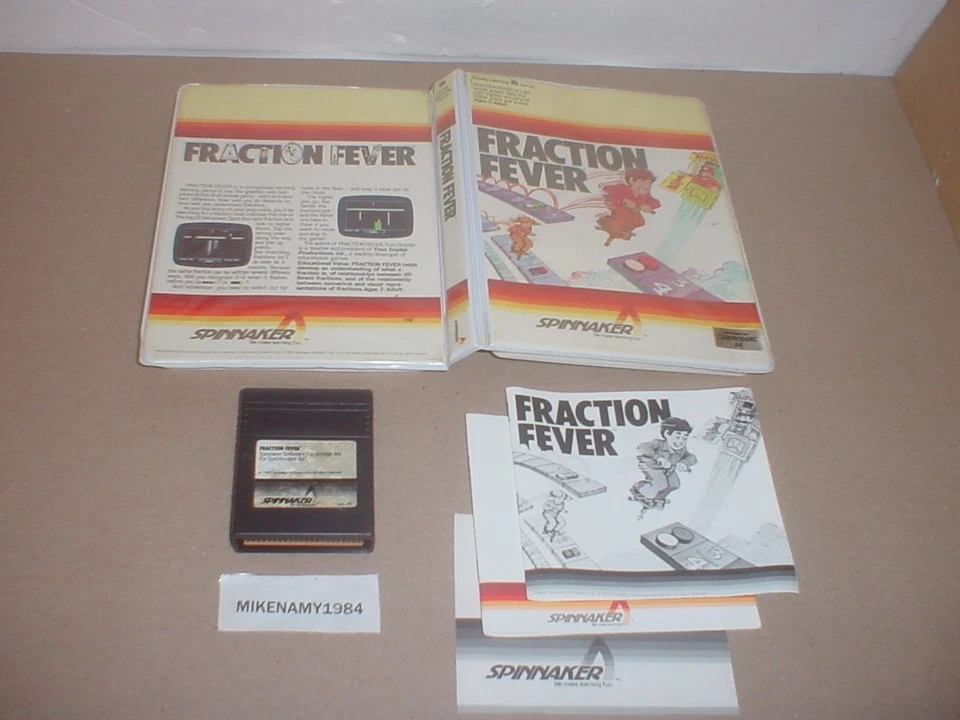 FRACTION FEVER game complete w/ manual in Clamshell for COMMODORE 64 system - Image 1 of 1