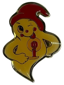 Casper Emaille Pin Friendly Ghost Weihnachten Nachtmütze mit Kerze goldfarben - Bild 1 von 10