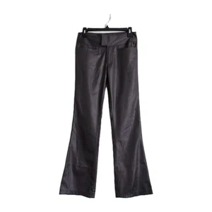Spacegirlz Womens Size 5 Low Rise Silver Flare Pants 1990s Y2K Shine - Picture 1 of 8