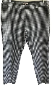 Nanette Lepore Pull On Stretch Ankle, Stretch Plaid XL, Cigarette Pant XL Bottom - Picture 1 of 4