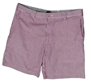 Izod Herren rot & weiß gestreifte Seersucker Shorts Golf-Country Club-Kreuzfahrt Gr. 38 - Bild 1 von 16