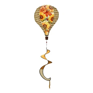 Briarwood Lane Welcome Fall Flowers Hot Air Balloon Spinner - Picture 1 of 6