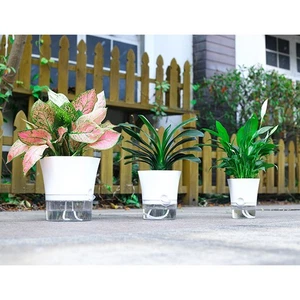 Per Balcone Vaso Piante 1 Pezzo Fiori Giardino Casa Plastica Autoirrigazione - Foto 1 di 36