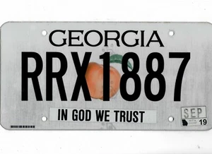 GEORGIA Beifahrer 2019 Kennzeichen "RRX1887" ***IN GOD WE TRUST*** - Bild 1 von 1