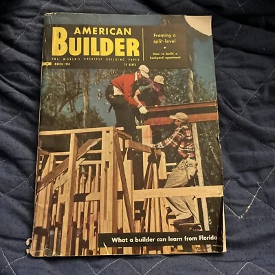 American Builder Magazine March 1955 Complete With Blueprints - Image 1 of 4