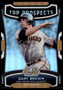 2012 Bowman Platinum Top Prospects Gary Brown San Francisco Giants #TP-GB - Picture 1 of 2