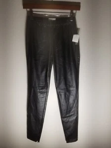 Bar III Blemished Faux Leather Black Pant Size XXS NWT - Picture 1 of 14