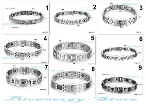 Armband Energie Gesundheit magnetisch CZ Stein Armband Anti-Ermüdung Edelstahl * - Bild 1 von 10