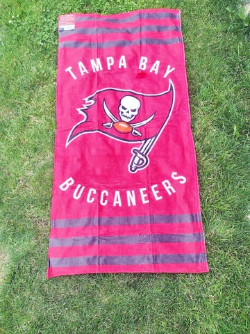 Tampa Bay Buccaneers Striped Beach Towel - Buccaneers Pool Towel - NFL Football Cover