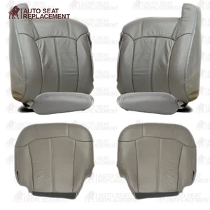 002 2001 2000 Chevy Tahoe Suburban Silverado Front Seat Cover Package Light Gray - Picture 1 of 8