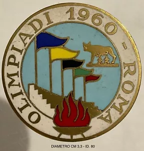 ROMA GIOCHI DELLA XVIIa OLIMPIADE 1960 DISTINTIVO OLIMPIC GAME PROD. LORIOLI MI - Picture 1 of 6