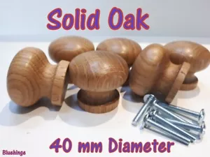 8 x gabinetes de madera con perno de cocina de roble liso 40 mm de diámetro madera - Imagen 1 de 3