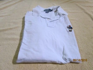 Ralph Lauren white Teddy Bear Polo Shirt RL 13 Sz. L #T12 - Picture 1 of 8