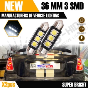 2X Mini Cooper R50 R52 R53 Number / Licence Plate LED Light Bulbs Xenon White - Picture 1 of 6