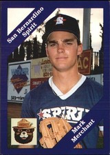1989 San Bernardino Spirit Cal League Cards #93 Mark Merchant