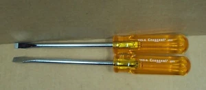 Lot/2 Vtg CRESCENT Tools USA ~ 143-6 Straight Slot Screwdriver ~ 10.5" L - Picture 1 of 4