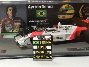 1990 Pitboard 1:43/1:18 (Slate F1) / Ayrton Senna (McLaren) / World Champion - Picture 1 of 14