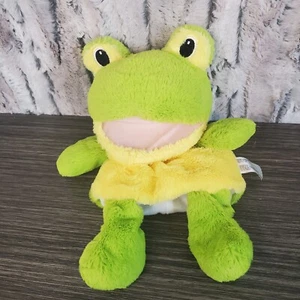 Spark Create Imagine Plush Stuffed Toy Green Frog Hand Puppet 12" No Sound - Picture 1 of 6
