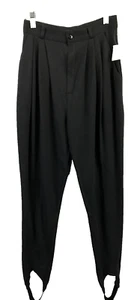 Bloomingdale's Kenar Gr.6 schwarz hohe Taille plissiert weich Jersey Steigbügelhose neu mit Etikett - Bild 1 von 7