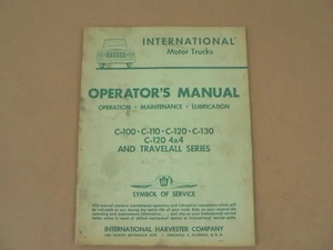 International Motor Trucks C-100 110 120 (4X4) 130 & Travelall Bedienungsanleitung 1960 - Bild 1 von 2