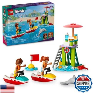 LEGO Friends Beach Water Scooter, Lifeguard Toy Building Set for Kids, Beach - Picture 1 of 5