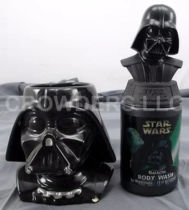Star Wars DARTH VADER Ceramic Mug & Galactic Body Wash w/ Figure Bust Topper '95 - Picture 1 of 5