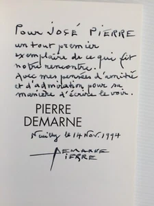 Pierre Demarne Catalogue Dédicace à José Pierre Signé Surréalisme - Picture 1 of 6