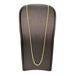 9ct 9K Yellow Gold Italian Fine Twist Link Chain Necklace 2.74 Grams 55cm. New - Picture 1 of 7