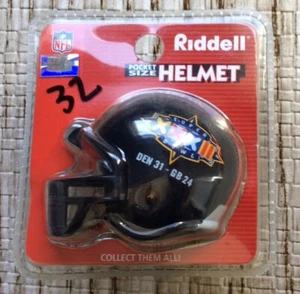 Riddell Pocket Pro Football Helmet Denver Broncos Super Bowl XXXII. New - Picture 1 of 2