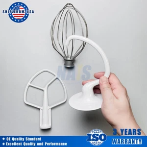 K5ADH Hook, K5AB Flat Beater, K5AWW Wire Whip For KitchenAid 5-QT Stand Mixer - Picture 1 of 16
