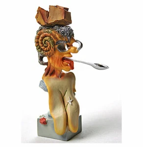 Salvador DALI Portrait Of Picasso Surrealism Resin Sculpture 5-1/4 - Picture 1 of 2