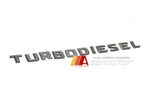 3D Chrome Black TURBODIESEL Letters Trunk Lid Emblem Badge fit for Mercedes Benz - Picture 1 of 1