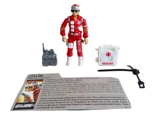 Tarjeta de archivo de soldado de rescate Lifeline 1986 Hasbro Gi Joe de colección incompleta - Imagen 1 de 4