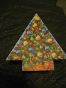 Decorative Christmas Tree Box ~ 8.25" x 8" x 3.5" . - Picture 1 of 4