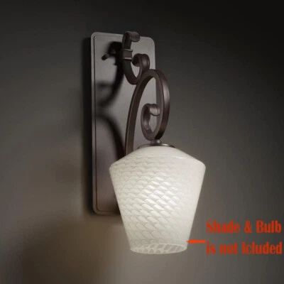 Justice Design Group Fusion Collection Victoria 1-Light Wall Sconce, Brown - Image 1 of 4