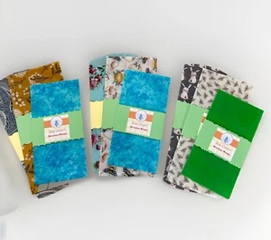 Reusable Organic Beeswax Food Wraps Made in USA 100% Cotton Asst 3 Pk - Picture 1 of 6