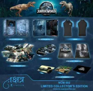JURASSIC WORLD – BOX – NAKSHATRA CINEMUSEUM - T-SHIRT – BLU-RAY + 3D - Picture 1 of 8