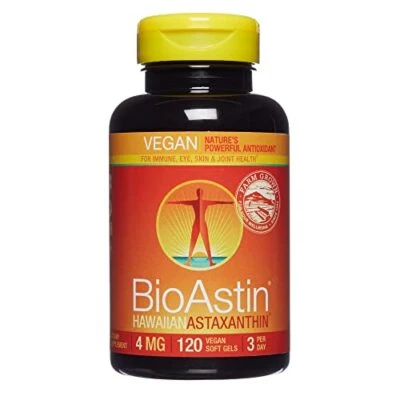 夏威夷 ASTAXANTHIN VEGAN 配方支持关节皮肤眼部健康 120 克拉 — 第 1/4 张图片