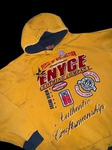 Y2K ENYCE Branded VTG Sweatshirt Mens XXL Patches Embroidered 3D Pullover - Picture 1 of 15