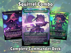 Squirrel Combo Commander Deck Chatterfang MTG EDH Anime Style Proxy Deck - Bild 1 von 10