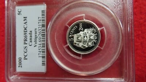 2000 CANADA VOLTIGEURS SILVER 5 CENTS PCGS PR69 2ND FINEST REGISTRY * - Picture 1 of 6