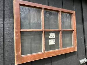 27 x 19 Vintage Window Sash old 6 Pane Frame 1968 - Picture 1 of 5
