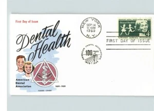Fluegel cachet, DENTAL HEALTH, American Dental Association First Day of Issue, 1 - Picture 1 of 1