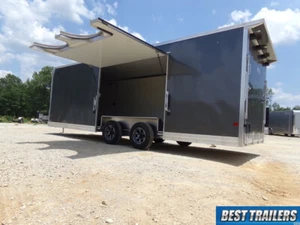 EZ hauler alcom aluminum carhauler enclosed elite escape door trailer 8.5 x 24 - Picture 1 of 12