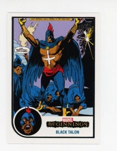 2022 Oberdeck Marvel Anfänge #75 schwarze Talon Sammelkarte WEISSER RAND - Bild 1 von 1