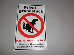 Privatgrundstück Hier kein Hundeklo Größe 180 x 290 mm - Bild 1 von 3