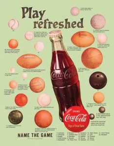 Coca Cola Sports Play Refreshed Metal Sign 12.5x16 - Picture 1 of 1