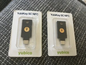 YubiKey 5 C NFC x 2 Untested Never Opened - Photo 1/3